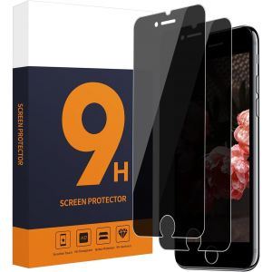 Kal-Lot De 2 Films De Protection D'écran En Verre Blindé Pour Iphone 6/6s/7/8/Se -Dureté 9h -Bords Arrondis 2,5d -Protection D'écran Anti-Espion Pour Iphone 8/Se - Neuf