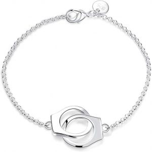 Bracelet À Menottes Tendance, Bracelet En Argent 925 Pour Femme - Neuf