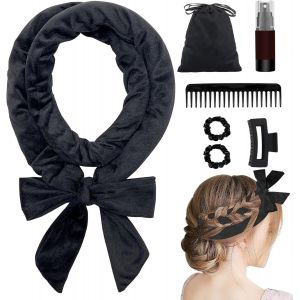 Kal-Bigoudis Sans Chaleur, Lot De 7 Bigoudis Antidérapants, Cheveux Boucle Sans Chaleur, Pour Les Cheveux Longs Et Courts (Noir) - Neuf