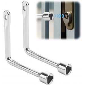 CHECARZHN--NO1-Lot De 2 Clés Striangles, Clés En Alliage De Zinc De Type L Pour Compteur De Gaz, Armoire De Commande Électrique, Porte D'Ascenseur, Vanne De Purge De Radiateur, Cheminée, Radiateur, C - Neuf