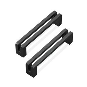 Lot de 10 poignées de placard de cuisine avec vis en alliage de zinc (noir) - Neuf