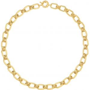 Kal-18 K Or Chaîne Épaisse Collier Chaîne Ovale Ouverte Chian Collier Pour Les Femmes Minimaliste Couches Bijoux - Neuf