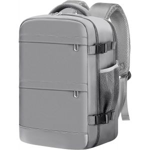 nzqaf-Bagage Cabine 40x20x25 pour Ryanair - Sac à Dos de Voyage pour compagnies aériennes - Bagage à Main Avion -Gris - Neuf