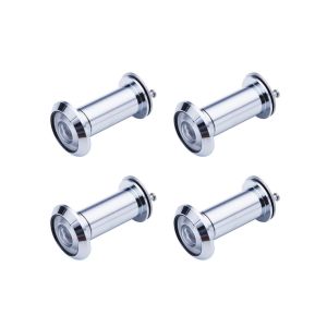 Panoramique À 200° Spectateur Porte Pour Les Portes Standard En Alliage De Zinc (Argent) 4pcs - Neuf