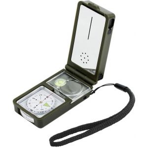 10 En 1 Multifonction Boussole, Outil Survie Compass Compact Avec &Eacute;clairage Led Outil En Plein Air Pour Voyage, Randonn&eacute;, Exploration Etc - Neuf