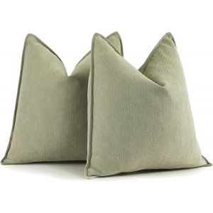 Cauc-Housse De Coussin 50x50, Lot De 2 Housse Coussin En Chenille Coussin Canape Pour Canap&eacute; Au Design &Eacute;l&eacute;gant, Coussins D&eacute;coratifs Doux Et Luxueux Pour Canap&eacute;, Lit Et D&eacute;coration De La Maison - Neuf