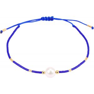 Kal-Bracelet Porte-Bonheur Avec Perle, Bijoux Cha&icirc;ne De Perles Boh&eacute;miennes, Longueur R&eacute;glable Individuellement, R&eacute;sine Perles R&eacute;sine - Neuf