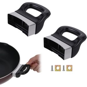 Jexnovashop-Lot De 2 Poign&eacute;es Universelles Courtes - Remplacement Pour Po&ecirc;les, Autocuiseurs Et Ustensiles De Cuisine - Neuf