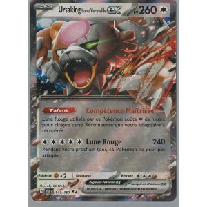 Carte Pokémon - Ursaking Lune Vermeille Ex - 141/167 - Ultra-Rare - Mascarade Crépusculaire - Neuf