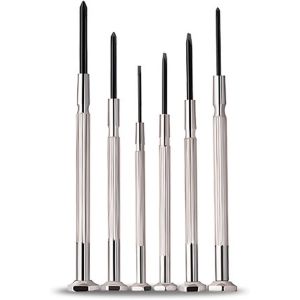 KAL-Lot De 6 Tournevis D'Horloger Pour Réparation De Lunettes, Montres Et Montres, Kit D'Outils De Mécanicien De Précision, Petits Tournevis, Tournevis De Précision - Neuf
