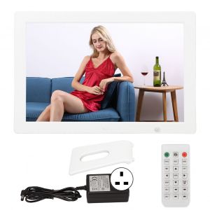 Cadre photo numerique 15 pouces, cadre photo numerique electronique HD avec prise en charge de l'induction corporelle, lecture d'images video, musique, horloge, calendrier, prise britannique 100-240 V - Neuf