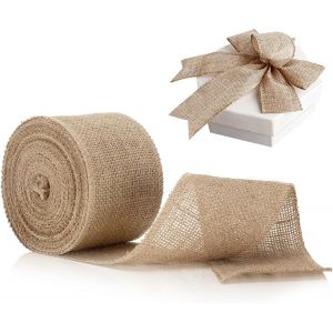10mx8cm Ruban Toile De Jute,Rouleau De Jute Naturel,Vintage Hessian Roll Pour Diy Artisanat,Rouleau De Ruban Rustique,Tissu De Toile De Lute Pour Décoration De Mariage,Emballage Cadeau, Bricolage - Neuf