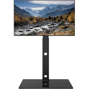 Ulteronixshop-Support TV de Sol pour T&eacute;l&eacute;viseurs de 30-70 Pouces Plasma/LED/LCD/OLED Incurv&eacute;s & Plats, Support TV Haut R&eacute;glable en Hauteur jusqu'&agrave; 40 kg, Max VESA 600x400 mm - Neuf