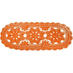 Eryi-Napperons Ovales En Dentelle Faite À La Main Avec 3 Motifs Floraux En Coton Pour Décoration De Fête De Mariage, 55,9 X 25,4 Cm, Orange - Neuf