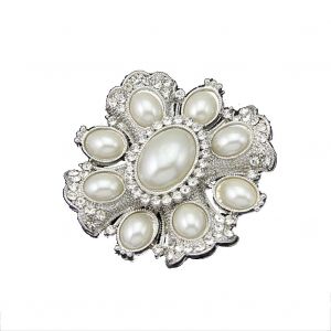 Broche Fleur En Alliage Strass Pour Femme, Accessoire De Bijouterie Tendance - Neuf
