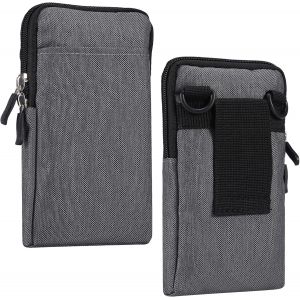 KALANKA-Ceinture Clip Sacoche Etui Universel, Pochette Bandoulière Homme Téléphone, Vertical Poche pour Téléphone Portable Portefeuille Porte-Monnaie Sac à Epaule Housse de Transport Clip Coque Sac B - Neuf