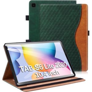 Kal-Coque Pour Samsung Galaxy Tab S6 Lite 10.4 Pouce 2022/2020 Housse Cuir Pu Sm-P610/P615 [Réveil/Veille Automatique] Etui De Protection Avec Support Fonction - Vert Foncé - Neuf