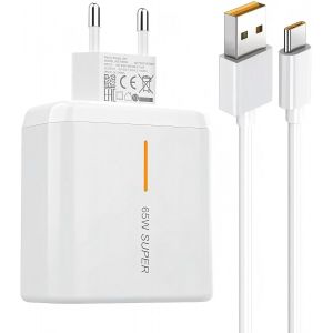 JGD-65W Chargeur Rapide SuperVOOC pour Oppo Find X7 Ultra X6 X5 X3 X2 Pro Reno 11 10 90 8 6 A96 A94 A77 A76 A74 A54 - Neuf
