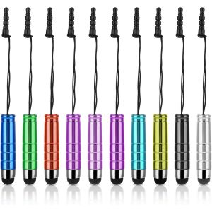 Lot de 10 stylets courts pour &eacute;crans tactiles, tablettes, smartphones, t&eacute;l&eacute;phones portables et tous les appareils &agrave; &eacute;cran tactile universels - Neuf