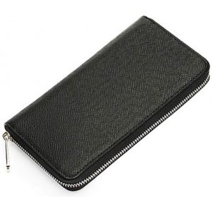 asas-Homme Portefeuilles Portefeuille En Pu Rétro Zip Porte-Monnaie À Glissière D'Embrayage Grande Capacité Long Portefeuille Porte-Carte De Crédit Sécurisé Un Grand Cadeau Pour Anniversaire(Noir) - Neuf