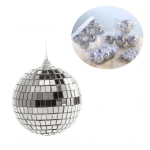 Lot de 6 mini boules disco miroir en forme de sapin de Noël (6 cm) - Neuf