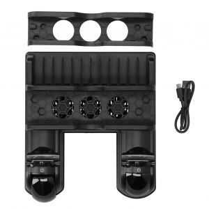 Support Vertical Pour Ventilateur De Refroidissement De Console De Jeu, Station De Charge Pour Manettes Ps4 Slim Pro - Neuf