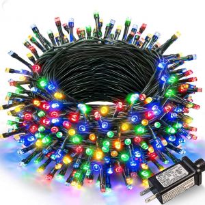 JGD-Guirlande Lumineuse de no&euml;l, 33 M 300 LED Lumi&egrave;res de no&euml;l, 8 Modes, Guirlande Lumineuse Sapin Lumi&egrave;res D&eacute;coration No&euml;l pour F&ecirc;te Mariage (Color&eacute;es) - Neuf