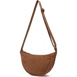 RFCBC-Sac à bandoulière, sac à bandoulière pour femme, petit croissant en nylon doux et décontracté, sac de poitrine, sac à dos de jour - Neuf