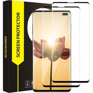 Lot De 2 Films De Protection D'&eacute;cran En Verre Blind&eacute; Pour Samsung Galaxy S10 Plus, Couverture Compl&egrave;te 3d, Ultra R&eacute;sistant, Samsung S10 Plus, Protection D'&eacute;cran Anti-Rayures S10 Plus - Neuf