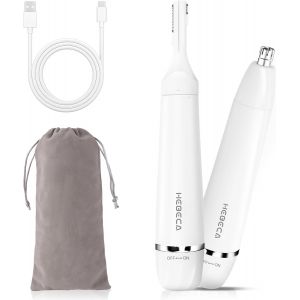 Tondeuse De Nez Pour Homme Et Femme Tondeuse Poil De Nez &Eacute;lectrique - Rasoir Nez Oreilles Sourcils Portable &Eacute;tanche Rechargeable - Argent - Neuf