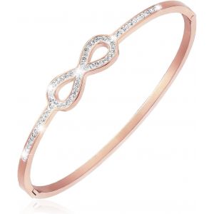 Eryi-Infinity Bracelet D'amour Pour Femmes 2.5 Mm En Acier Inoxydable Symbole Infini Bracelets Pour Maman Femme Amitié - Neuf