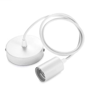 Suspension en métal,douille E27 avec câble,pendule en corde 100CM,câble de suspension blanc,idéal - Neuf
