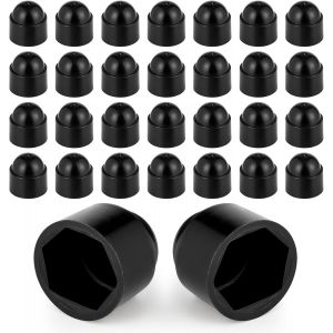 Lot De 30 Capuchons De Protection Hexagonaux M10 En Plastique Noir Pour Vis Hexagonales - Capuchons De Protection Pour Meubles Pour Vis Et &Eacute;crous - Neuf