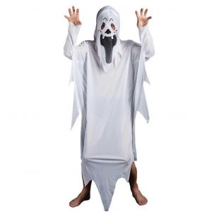 Halloween Cape Robe Cosplay Costume Accessoires Blanc Pas De Visage Vêtements Horreur Cape - Neuf