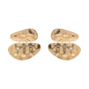 Boucles D'oreilles A Tige Geometriques En Metal Paillete Pour Femmes, Accessoire De Decoration (Dore) - Neuf