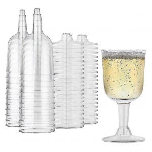 Verre À Vin En Plastique Transparent Recyclable - Gobelet À Vin Incassable - Gobelets Jetables Et Réutilisables Pour Champagne,Dessert 20pcs-Good - Neuf