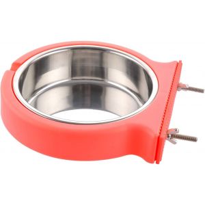 Cmws-Caisse Chien Bol Amovible En Acier Inoxydable Gamelle À Suspendre Pour Animal Domestique Cage Petit Bol D'eau Feeder Nourriture Pour Chiens Chats Lapins Birdsgreen Pet Supplies - Neuf
