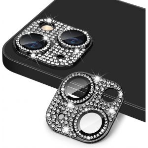 Kal-Cam&eacute;ra Protecteur Compatible Avec Iphone 14 /Iphone 14 Plus, [Ultra Hd] [ 9h Duret&eacute; ] Anti Rayures Verre Tremp&eacute; Diamant Cam&eacute;ra Coque Cover Pour Iphone 14 /Iphone 14 Plus - Noir - Neuf
