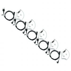 vhbw 5x Oreillette compatible avec Icom IC-F4001, IC-F3S, IC-F4, IC-F4000 radio talkie-walkie avec microphone PTT, c&acirc;ble acoustique - Neuf