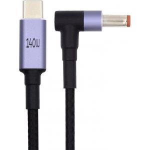 C&acirc;ble de charge USB-C PD de 1,8 m, entr&eacute;e m&acirc;le USB-C vers DC 5,5 x 2,5 mm 20 V, adaptateur d'alimentation 100 W, 135 W, 140 W, 65 W pour ordinateur portable - Neuf