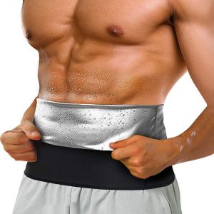Ventre Réducteur Pour Les Hommes Sauna Body Shaper Formateur Corset L-Xl, Noir - Argenté - Neuf