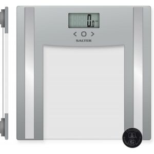 9182 Sv3r Pèse Personne Numérique En Verre, Balance Impédancemètre Électronique, Mesure Poids Masse Graisseuse/Hydrique Et Imc, Capacité 150kg, Mémoire 8 Utilisateurs, Mode Athlète, Gris - Neuf