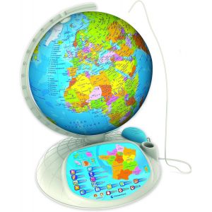 JEXNOVASHOP-Exploraglobe 7 Ans + - Globe Interactif Éducatif - 500 Questions - 3 Niveaux de Difficulté - 13 Modes - Stylo Lecture Optique - Réalité Augmentée - Géographie Enfants - Neuf
