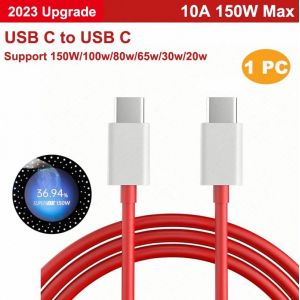 2 Pi&egrave;ces C&acirc;ble De Chargeur Oneplus 100w 80w 65w Cha&icirc;ne Supervooc Oneplus 13r 13 12 11 Nord 4 Ce4 Lite C&acirc;ble Usb Type C Cordon De Donn&eacute;es D'origine Upgrade C To C Cable 1,5m - Neuf