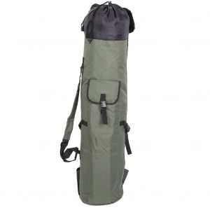 Sac De Transport Pour Canne A Peche En Nylon De Grande Capacite, Etui Pour Moulinet, Support De Rangement, Pochette Pour Accessoires (Vert Et Noir) - Neuf