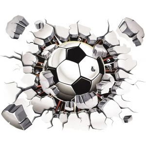 ERYI-Stickers Muraux Football 3D Chambre Salon Deco Hommes Ado Garcon Enfant Chambre Autocollant Foot Décoration Poster - Neuf