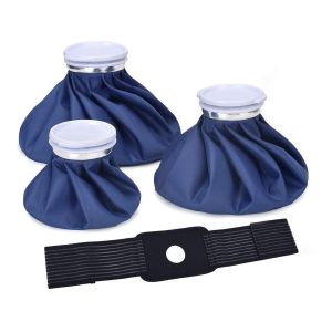 Pack De Glace Réutilisable, 3 Tailles (15,2 Cm, 23,7 Cm, 28 Cm), Pour Blessures - Thérapie Par Le Chaud Et Le Froid - Soulagement De La Douleur Grâce À Une Bande Élastique Respirante - Neuf