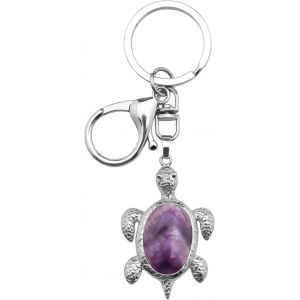 Kal-Pierres Précieuses Naturelles Mignon Tortue De Mer Porte-Clés Énergie Pierre Homard Fermoir Pendentif Breloque Pour Sac À Main Téléphone Portable Bijoux Accessoire - Neuf