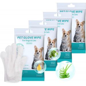 Jgd-[4 Packs De 24 Lingettes] Lingettes Gant De Toilette Pour Animaux - Lingettes Nettoyantes Jetables Sans Parfum Ni Additif - Soins Quotidiens Pour Chiens Et Chats - Neuf