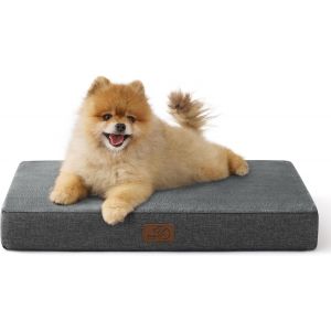 Matelas Chien M&eacute;moire De Forme - Coussin Pour Chien Petite Taille Orthop&eacute;dique, Tapis Chien Lavable Et Antid&eacute;rapant, Lit Pour Chien Int&eacute;rieur, Gris, 61x41cm - Neuf